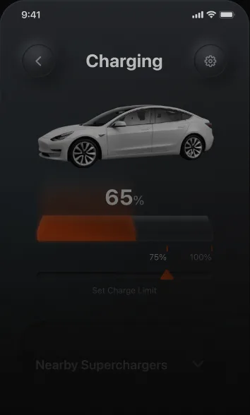 App de carga de un coche eléctrico